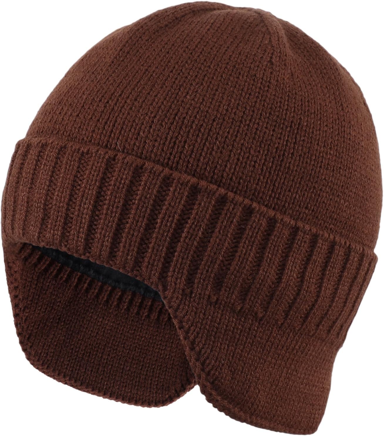 Home Prefer Mens Winter Hat Knit Earflap Hat Stocking Caps with Ears Beanie Hat
