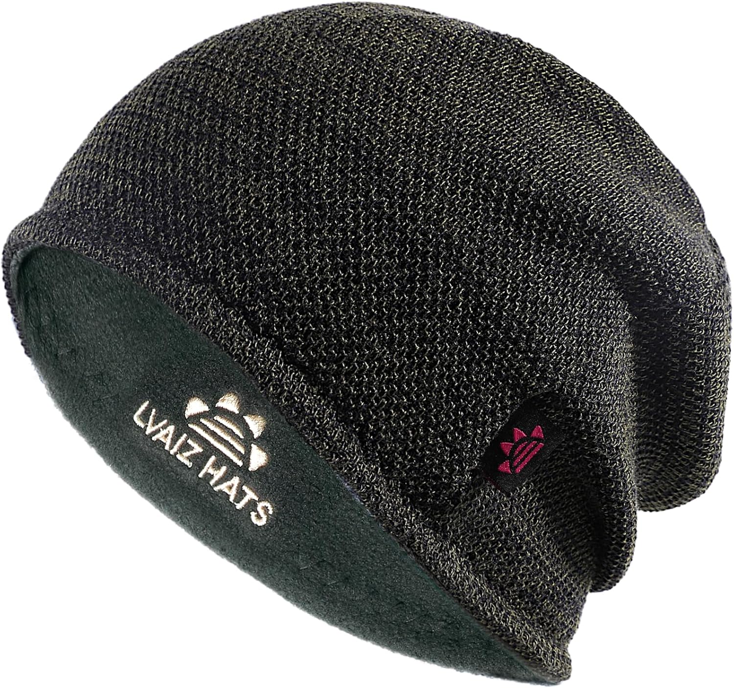 Lvaiz Mens Winter Beanie Hat Warm Fleece Lined Skull Cap for Men Reversible Women Windproof Watch Hat Knit Warm Unisex Beanie