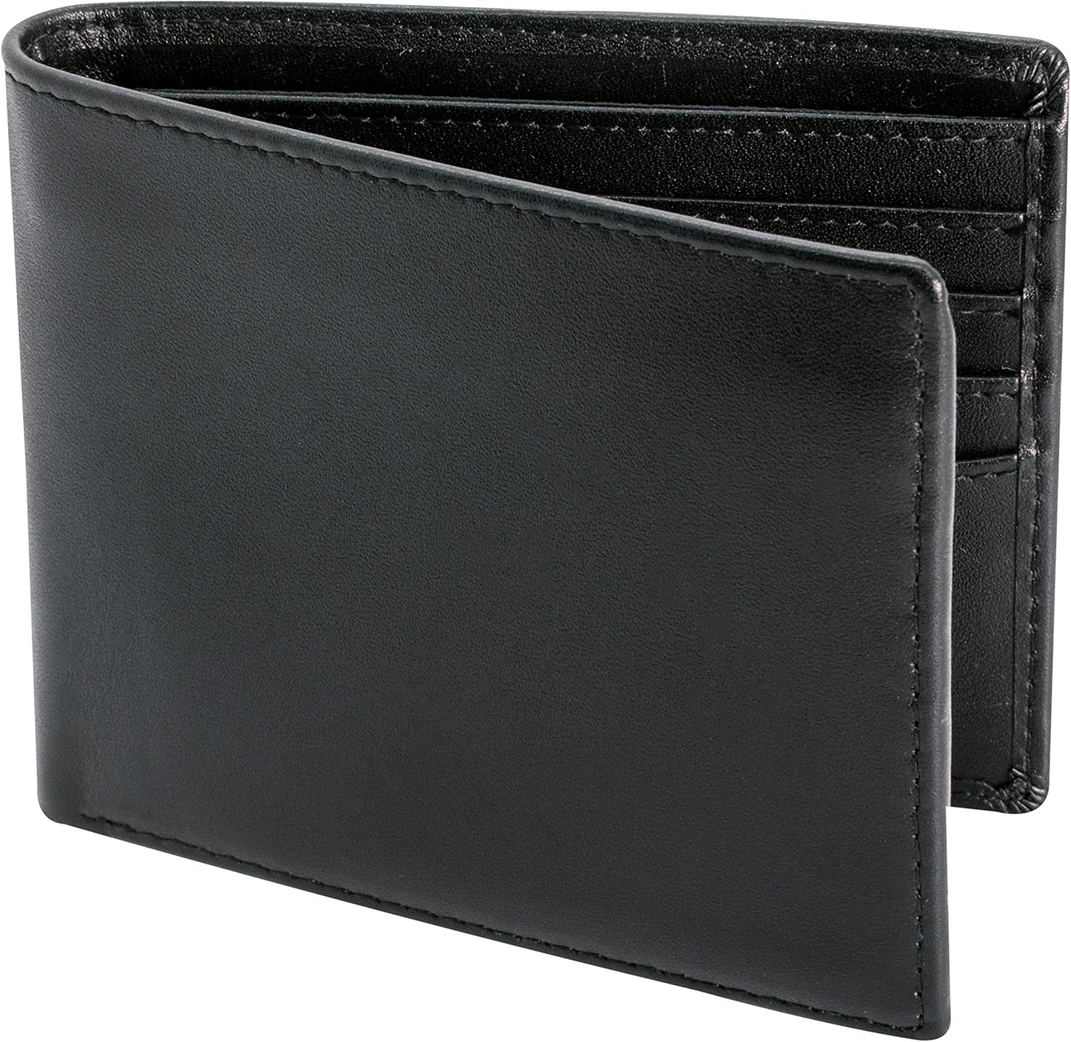 Top Grain Leather Wallet for Men | RFID Blocking | Extra Capacity Bifold Wallet with 2 ID Windows | Ultra Strong Stitching | Slim Billfold with 8 Card Slots | Gift for Him