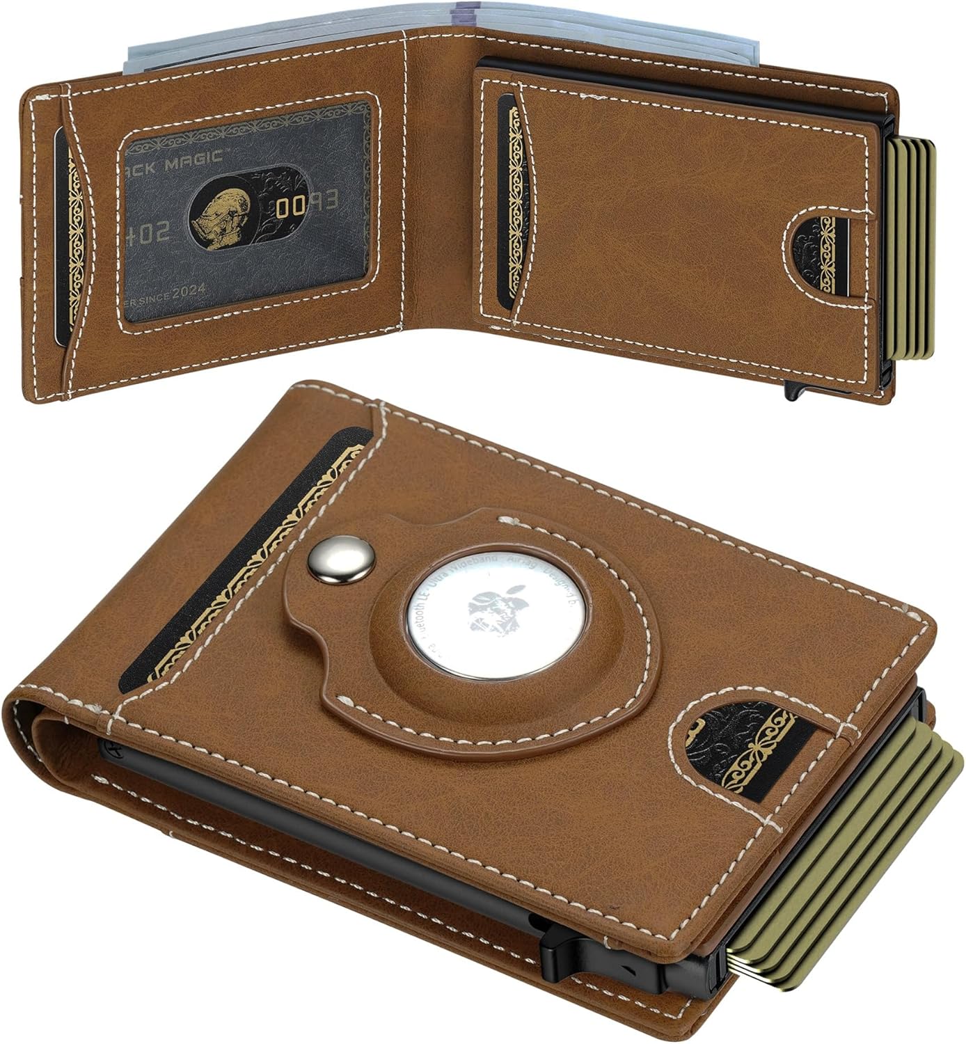 furid Card Wallet For Men Slim: Smart Rfid Minimalist Front Pocket Pop Up Wallet with ID Window - Gifts for Husband Father at Birthday Anniversary