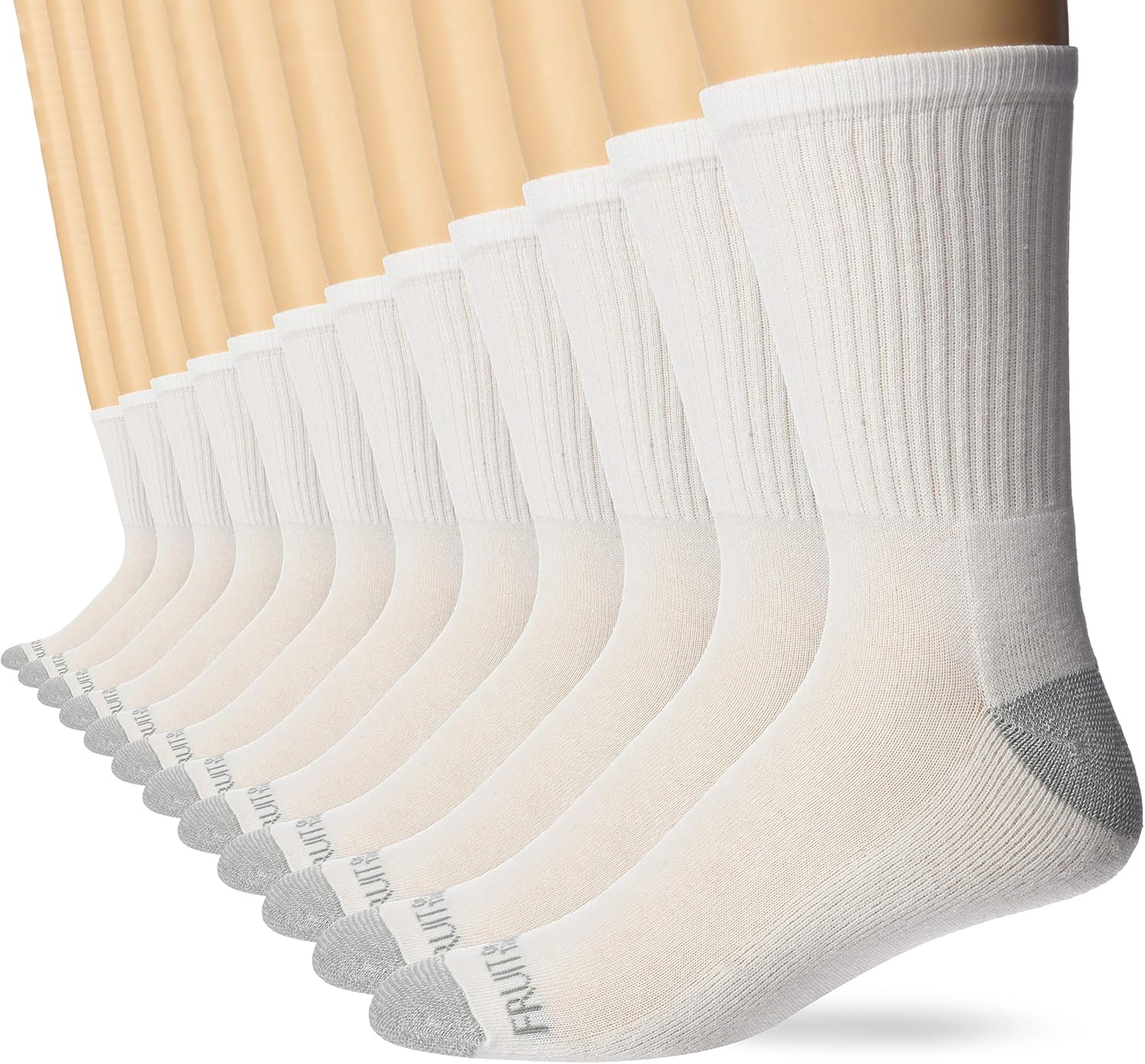 Fruit of the Loom Men's Dual Defense Crew Socks (12-Pack)