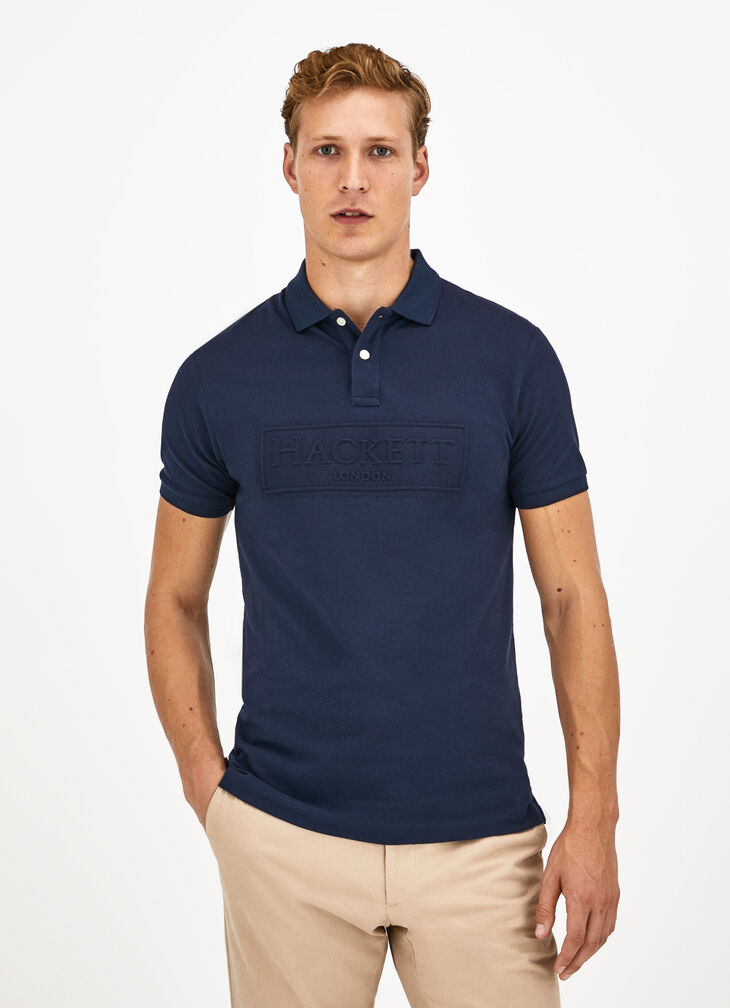 Embossed logo polo shirt