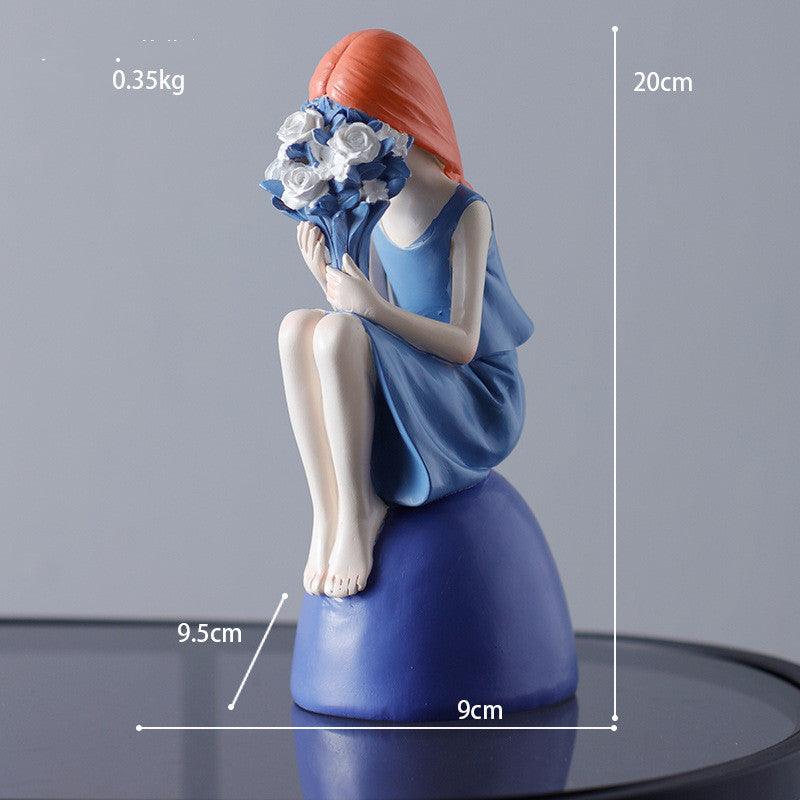 Light Luxury Balloon Girl Creative Ornaments