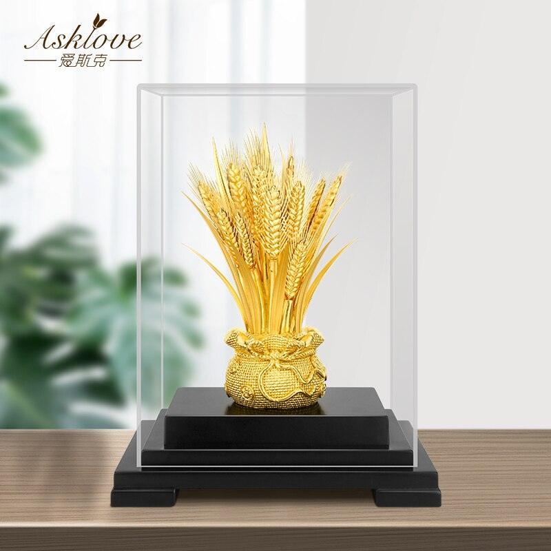 Creative Wheat Ears Crafts Gold Foil Ornament Gold Barley Figurines