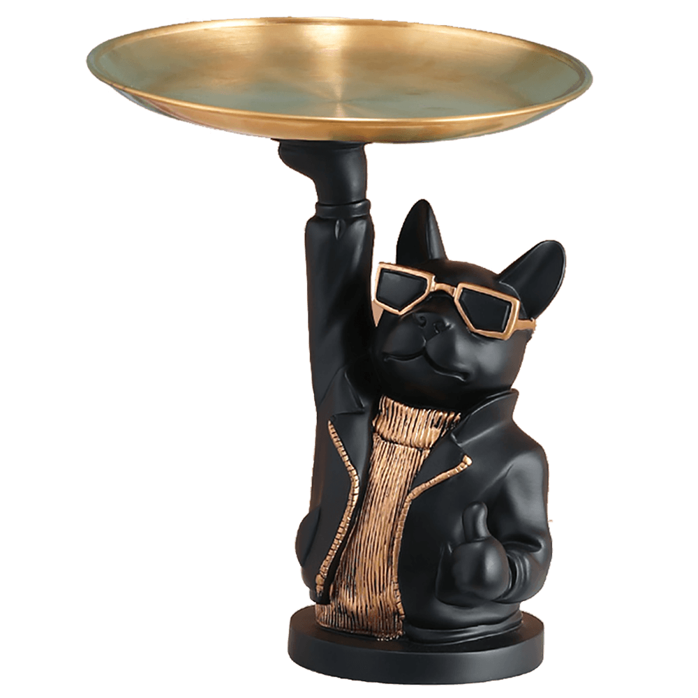 French Fighting Dog Tray Key Storage Tray Decorative Ornaments
