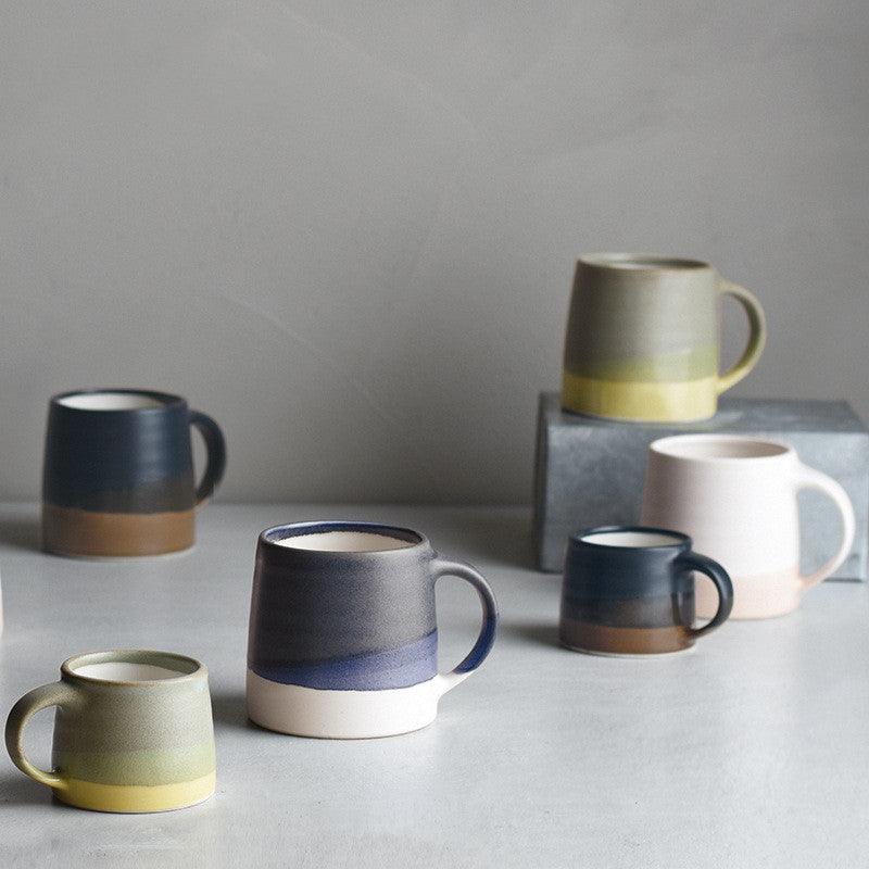 Retro Gradient Overlapping Glaze Handmade Porcelain Cup
