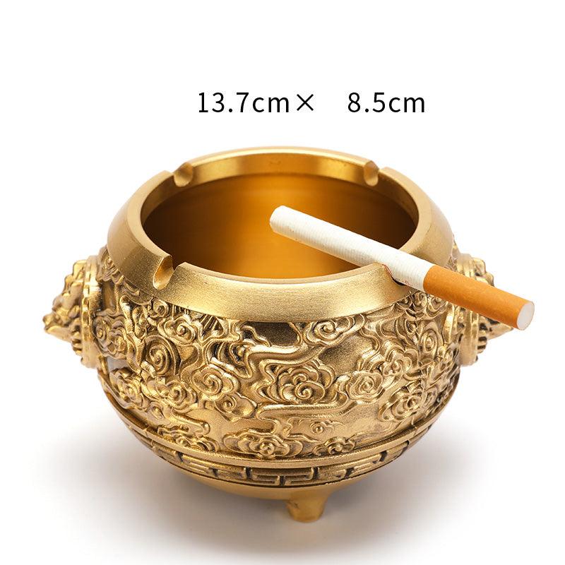 Pure Copper Ashtray Household Living Room New Chinese Retro