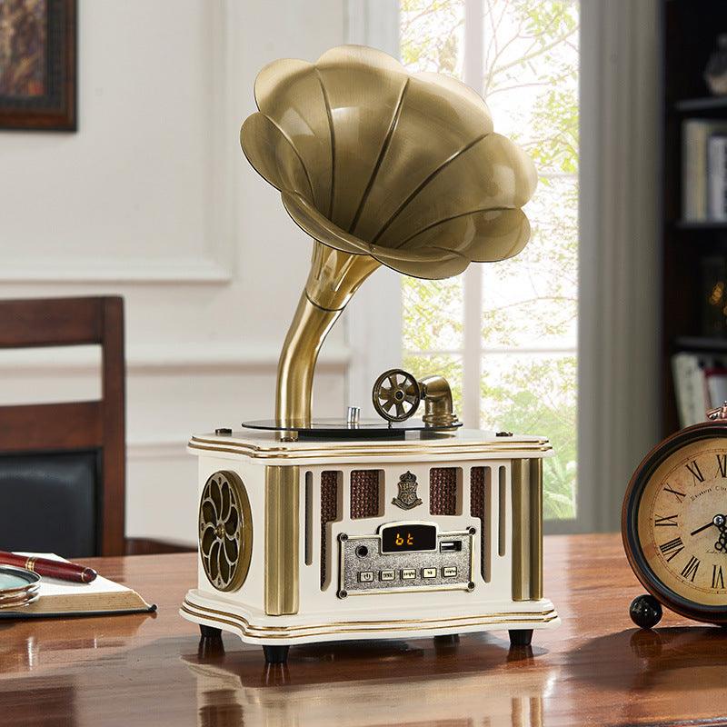 Retro Gramophone Mini Antique Ornaments European-style Record Player Vintage Record