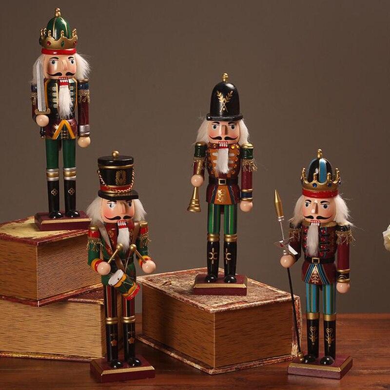 Wooden Nutcracker Soldier Figurines Ornaments 30cm Nutcracker Puppet