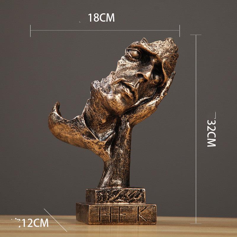 Simple Modern Creative Silence Is Gold Handicraft Decoration