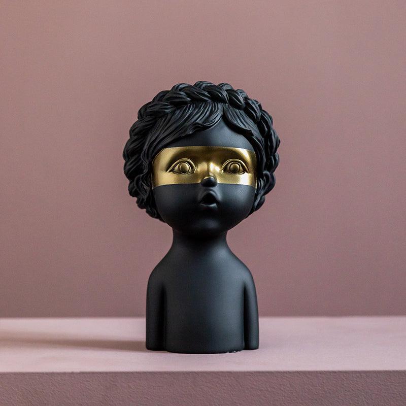 Portrait Sculpture Handicraft Wine Cabinet Entrance TV Cabinet Living Room Decoration