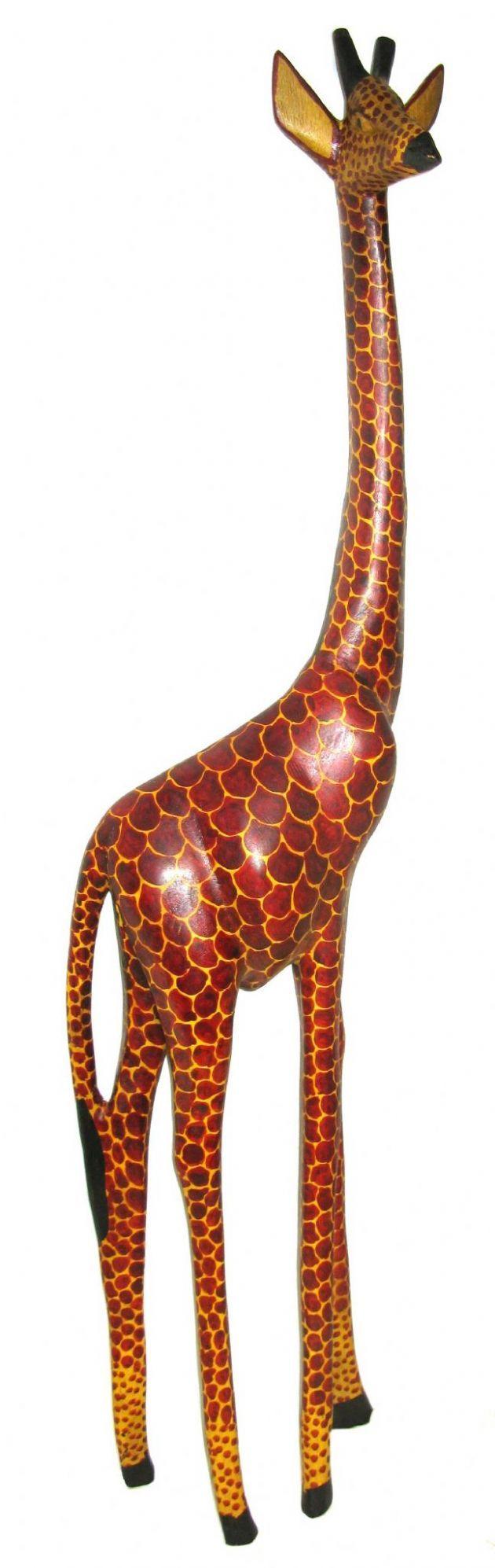 Wooden Jacaranda African Giraffe Sculptures