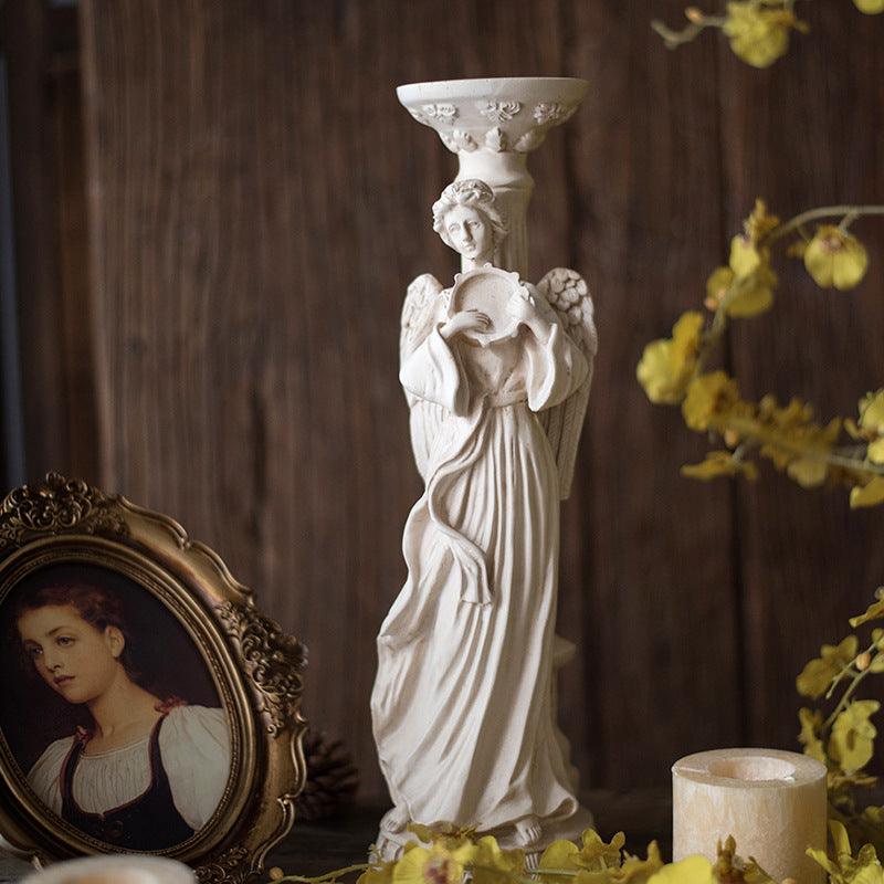 Vintage Athenian Goddess Sculpture Candle Holder