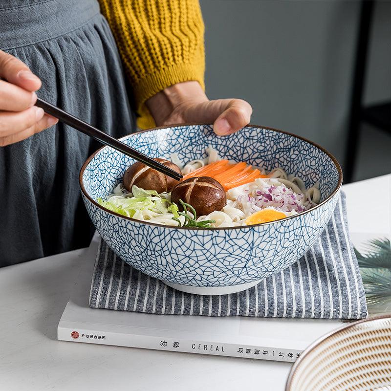 Japanese-style ceramic noodle soup