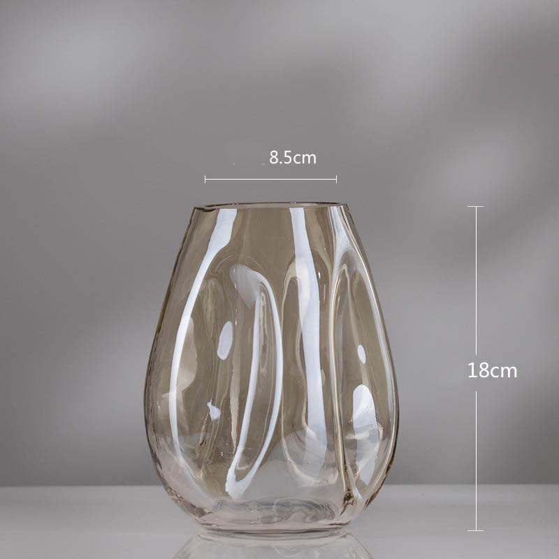 Creative Simple Irregular Glazed Glass Vase