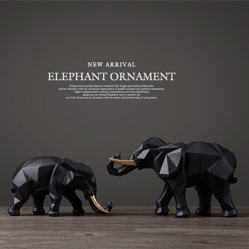 Geometric lucky elephant ornament