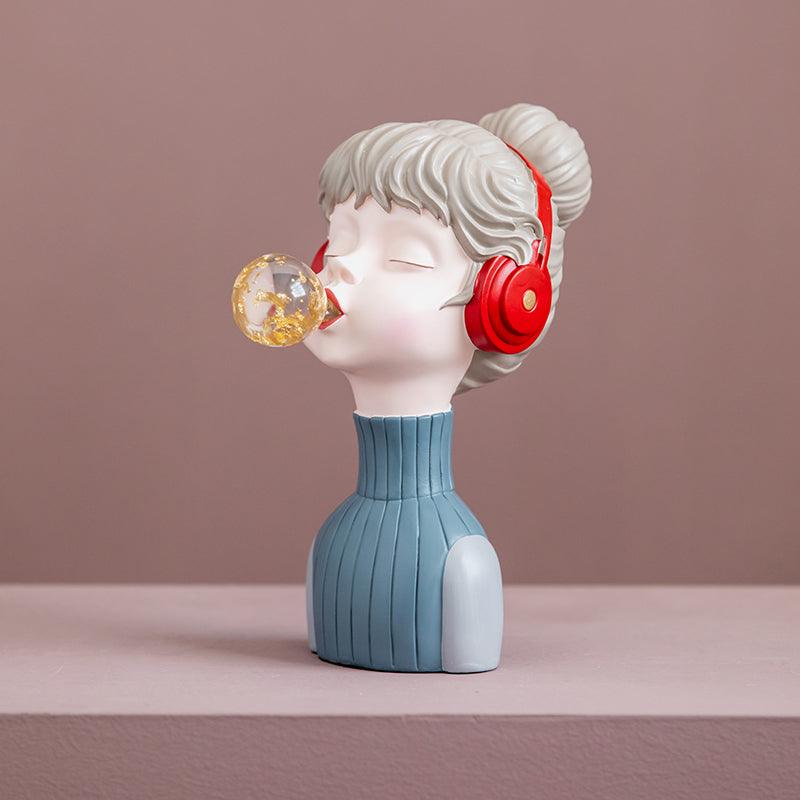 Portrait Sculpture Handicraft Wine Cabinet Entrance TV Cabinet Living Room Decoration