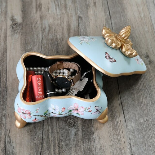 American ceramic jewelry box ornaments home decoration box dressing