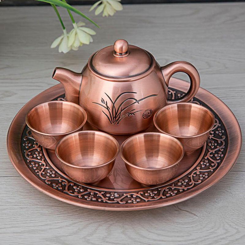 Metal Craft Orchid Creative Tea Set Gift Set