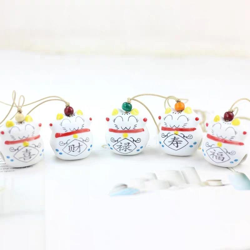 Small Lucky Cat Ceramic Car Interior Handicraft Ornaments