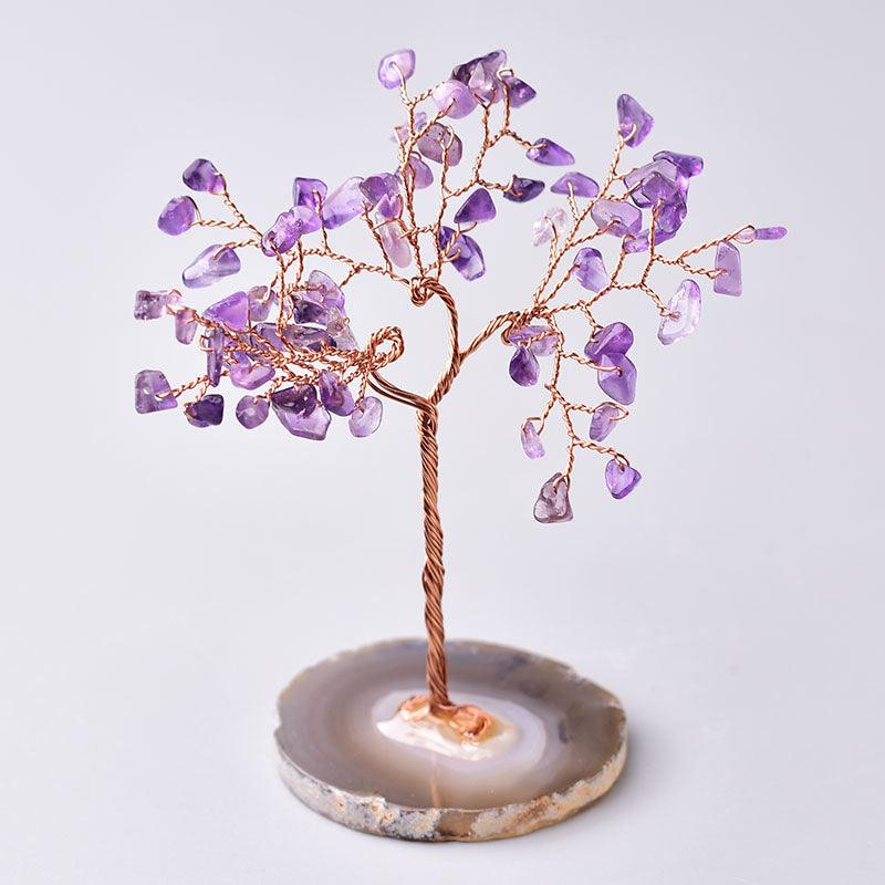 Handicraft Amethyst Crushed Stone Fortune Tree Decoration