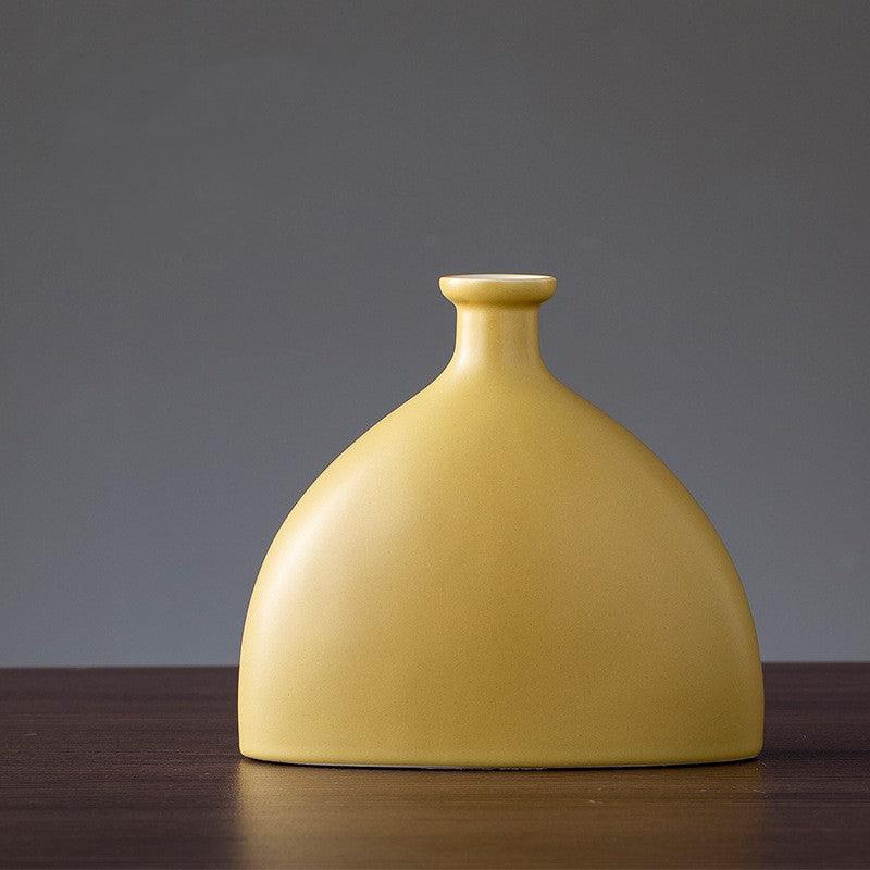 Modern minimalist ceramic vase decoration