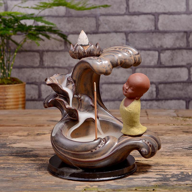 Ceramic Backflow Incense Antique Purple Sand Aromatherapy Furnace