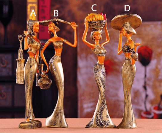 Home folk style craft resin ornaments