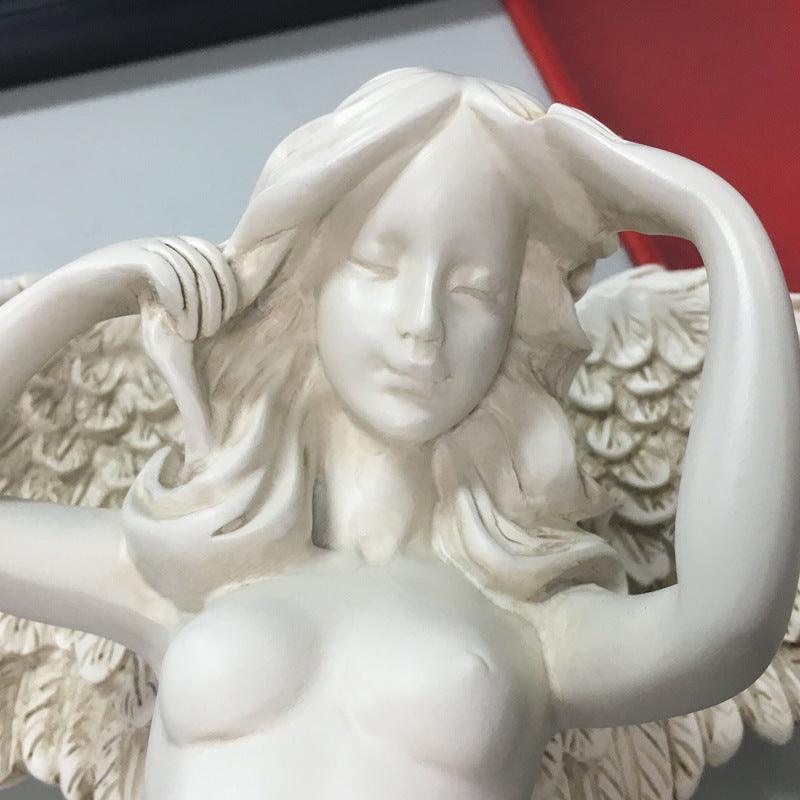 Wings sculpture sexy angel naked artwork