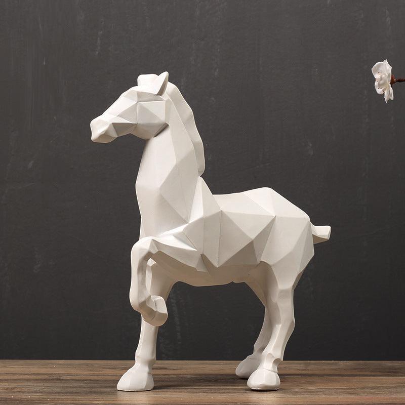 Nordic Minimalist Modern Origami  Horse Ornaments
