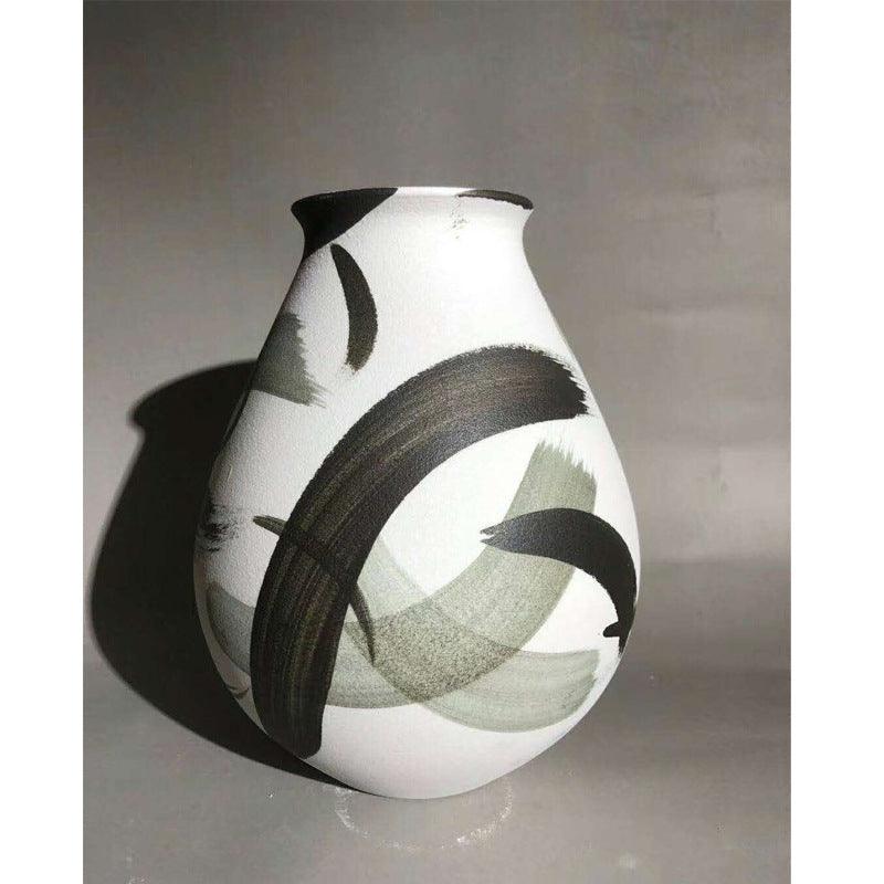 Modern Ink Ceramic Vase Home Decoration Soft Decoration