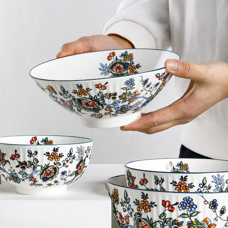 New Chinese Tableware Ceramic Rice Bowl