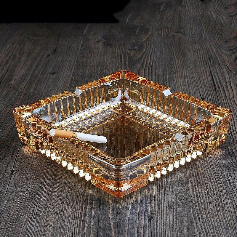 European crystal glass ashtray