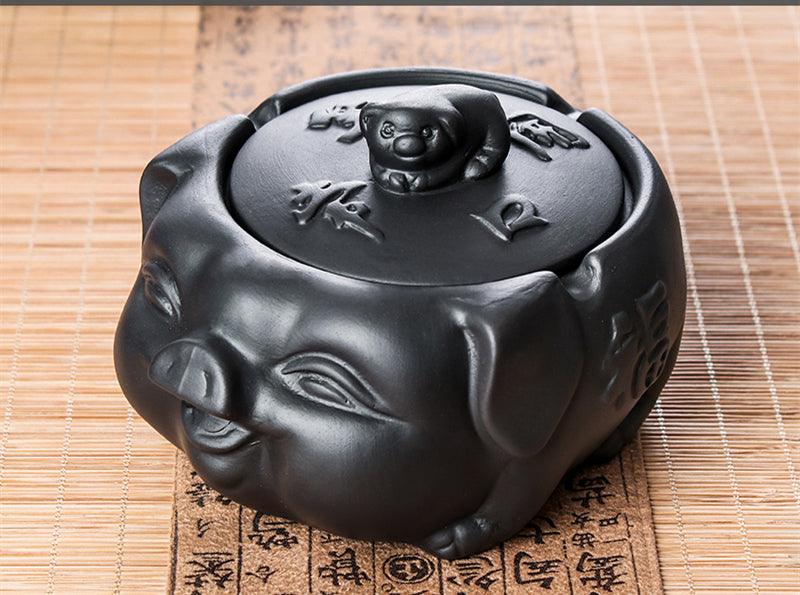 Purple Sand Sculpture Decoration Tea Play Ashtray Ashtray