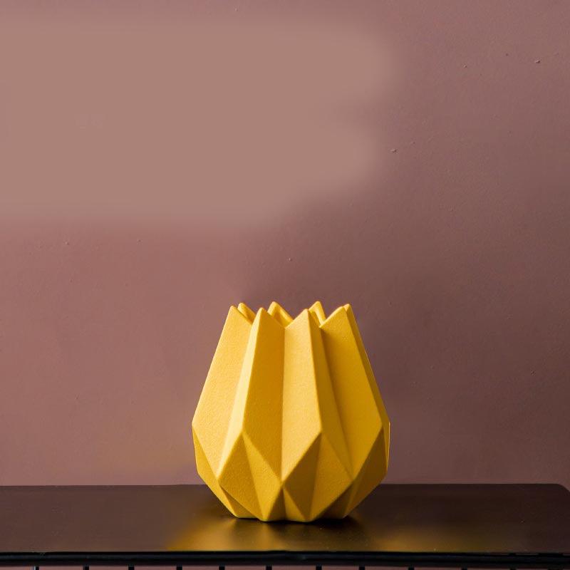 Creative Home Origami Ceramic Vase Decoration