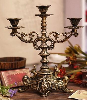 Noble Candlesticks, Cast Iron Handicrafts, Carved Iron Candlesticks, Wax Holders
