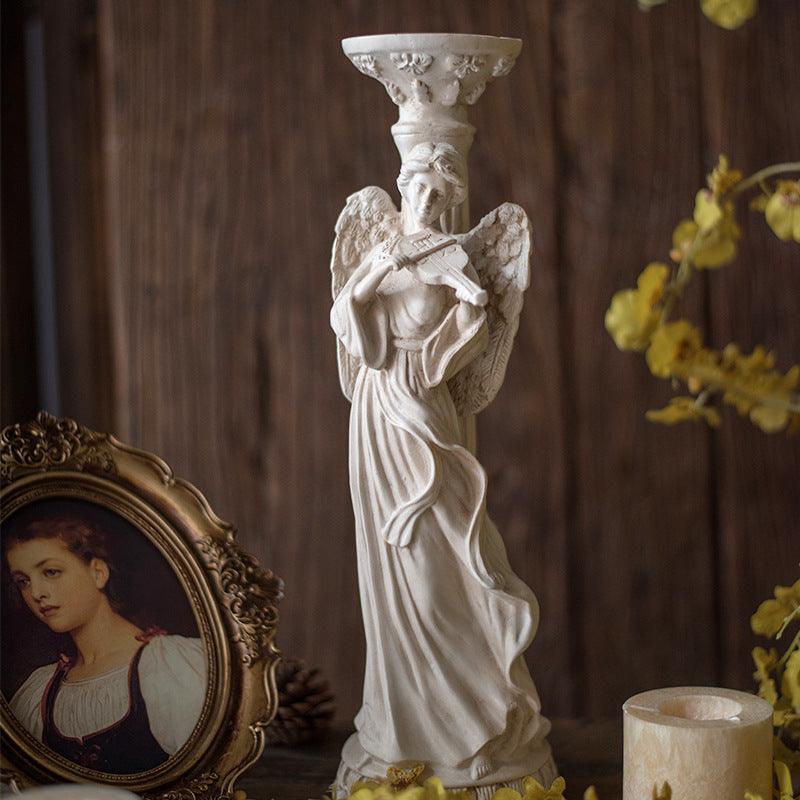 Vintage Athenian Goddess Sculpture Candle Holder