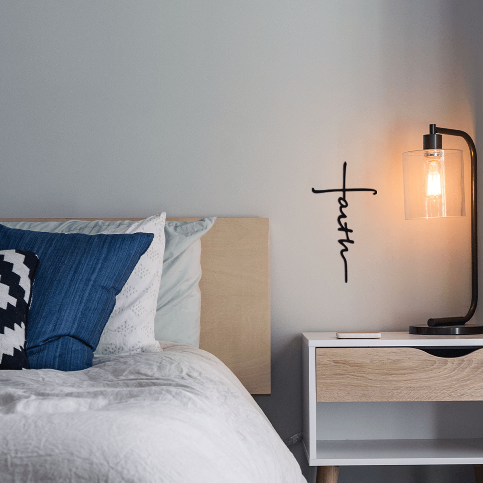 Faith Cross - Metal Wall Sign