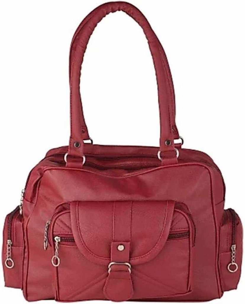 rishiWomen Maroon Hand-held Bag - Regular Size