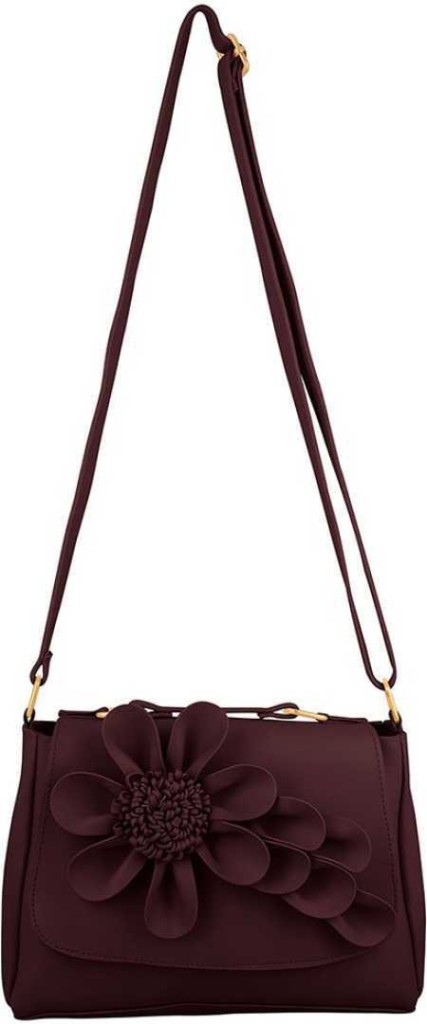 Designer BinMaroon Women Sling Bag - Regular Size