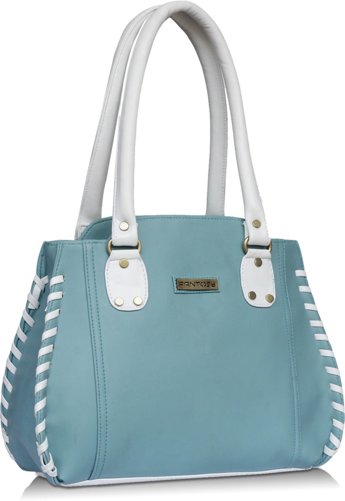 FANTOSYWomen White, Blue Shoulder Bag - Extra Spacious