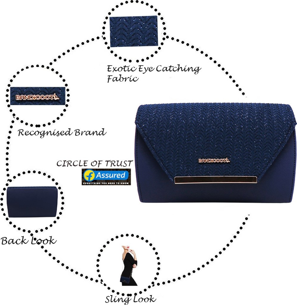 BANDICOOTBlue Women Sling Bag - Regular Size