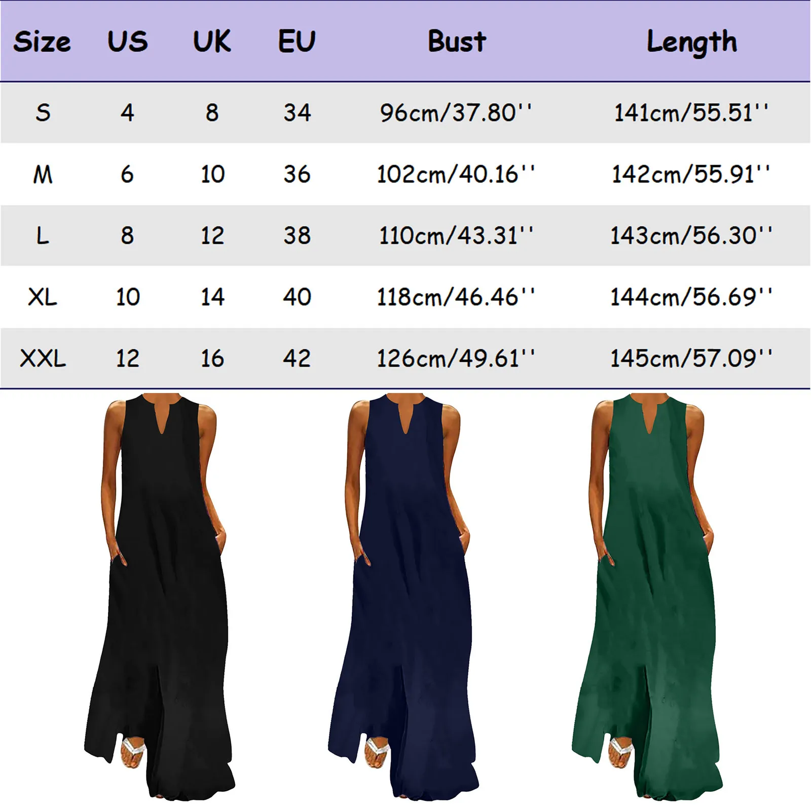 Elegant Beach Long Dress For Women Summer Sleeveless V Neck Maxi Dress Summer Casual Swing T-Shirt Dresses For Ladies 2024