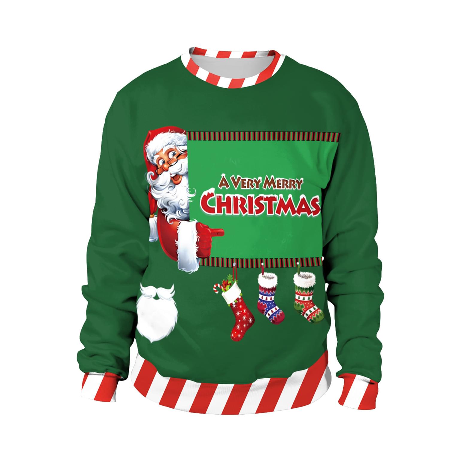 Men Women A Very Merry Christmas Print Ugly Christmas Sweatshirt