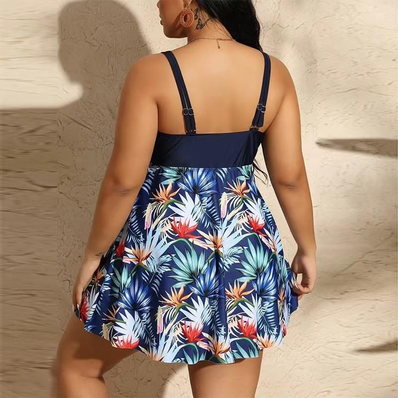 Women Leopard Print Swimdress For Women Plus Size
