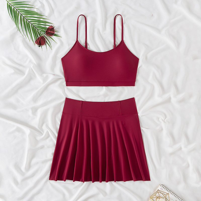 Sport Bikini Swimdresses For Women Two Piece Swimsuits