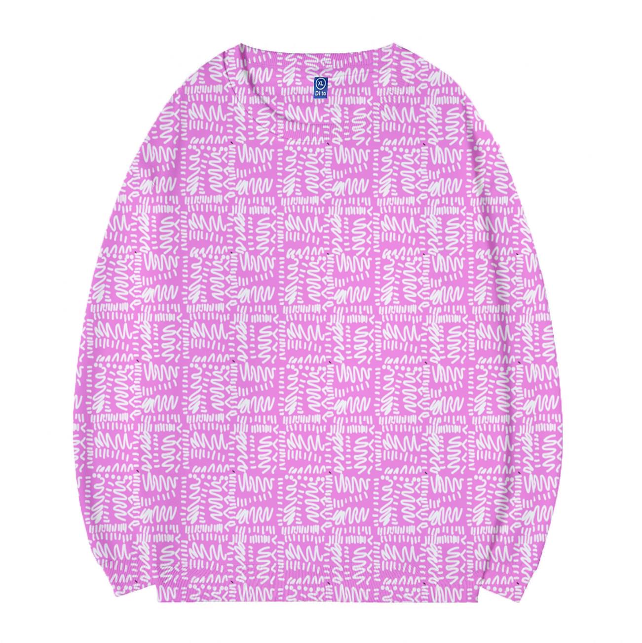 Women Pullover Stripe Print Sweatshirt