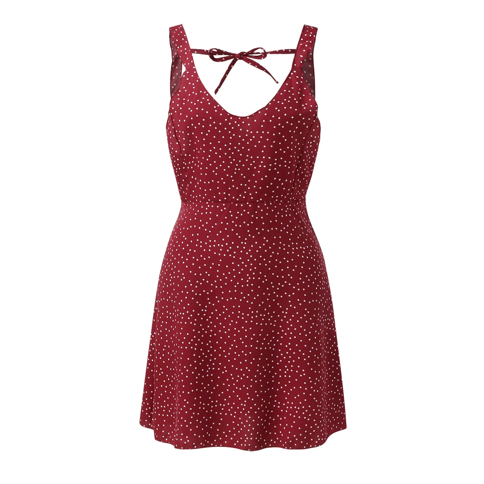 Summer Sexy Mini Dress Women Spaghetti Strap Polka Dots Sleeveless Beach Dresses For Women Holiday Short Vestidos платье