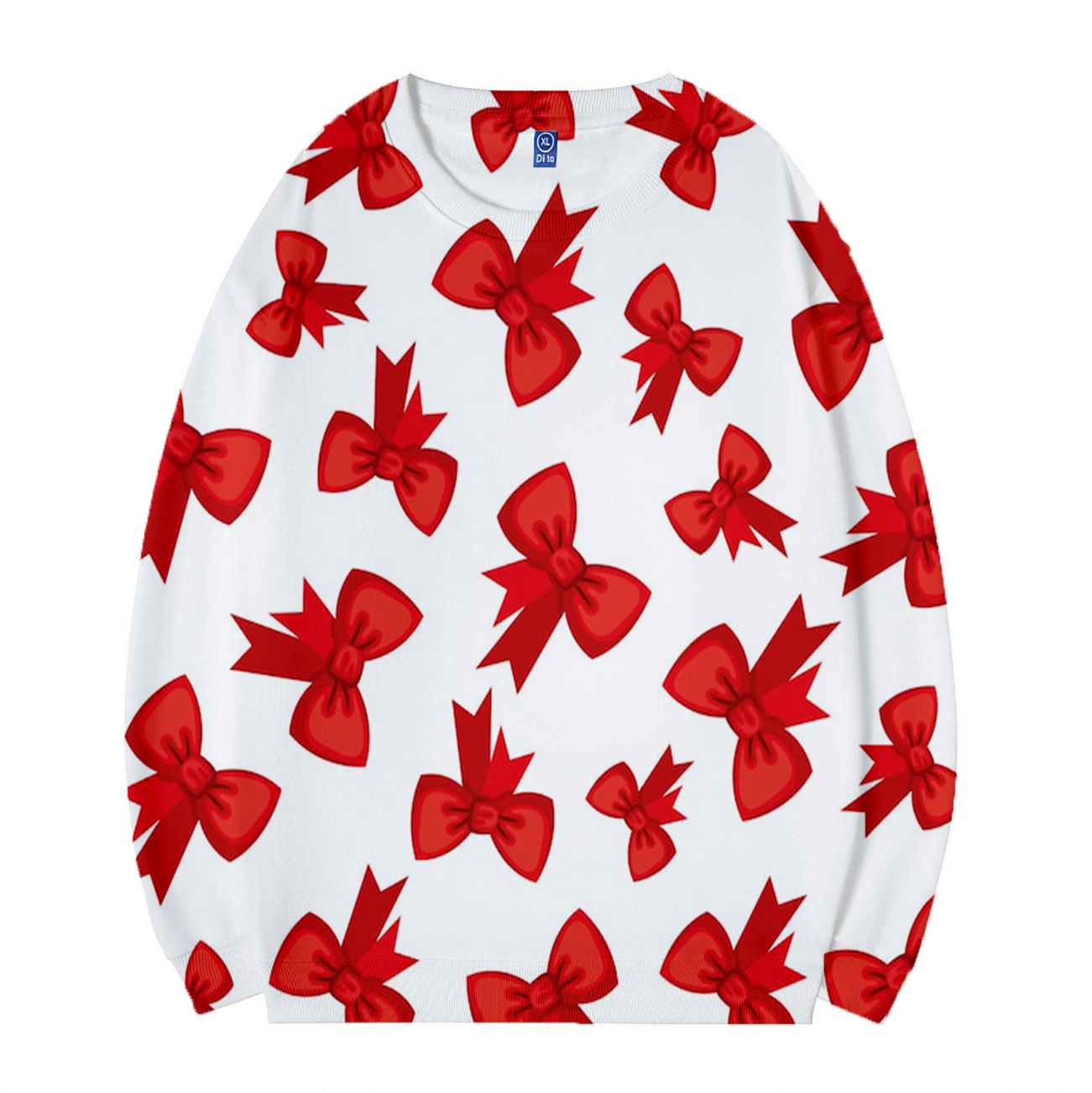 Kids Cute Sweatshirt With Bow White