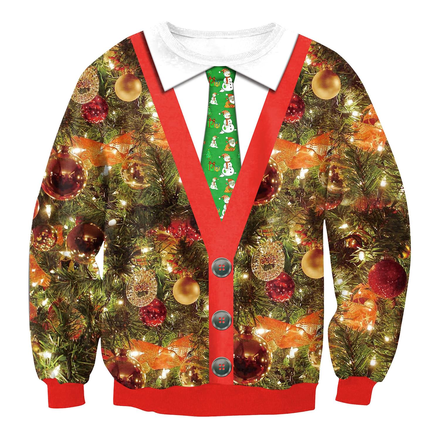 Cute Men Suit Print Ugly Xmas Sweatshirt